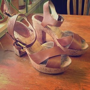 Michael Kors cork platform sandals